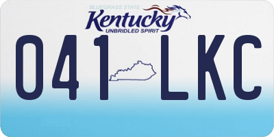 KY license plate 041LKC
