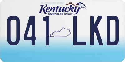 KY license plate 041LKD