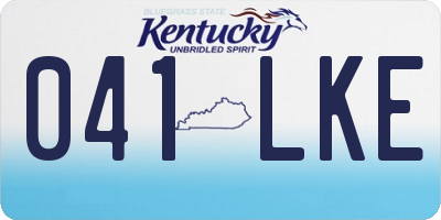 KY license plate 041LKE