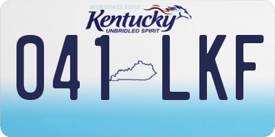 KY license plate 041LKF