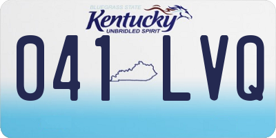 KY license plate 041LVQ