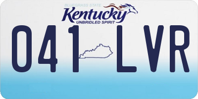 KY license plate 041LVR