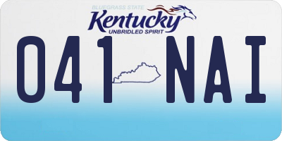 KY license plate 041NAI