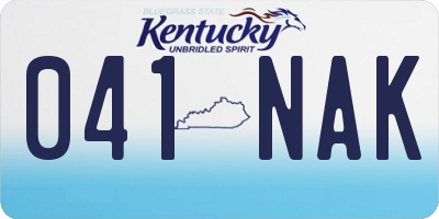 KY license plate 041NAK