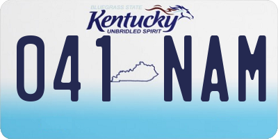 KY license plate 041NAM