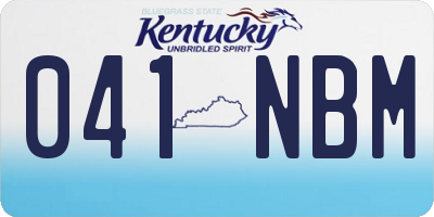 KY license plate 041NBM
