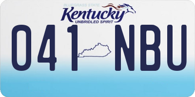 KY license plate 041NBU
