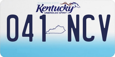 KY license plate 041NCV