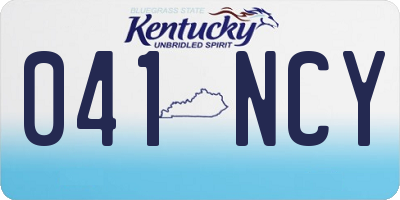 KY license plate 041NCY