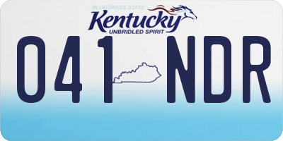 KY license plate 041NDR