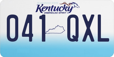 KY license plate 041QXL