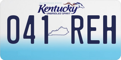 KY license plate 041REH