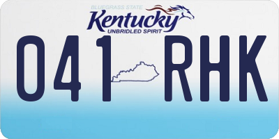 KY license plate 041RHK