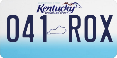 KY license plate 041ROX