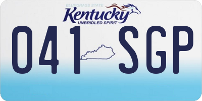 KY license plate 041SGP