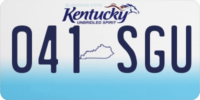 KY license plate 041SGU
