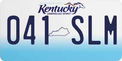 KY license plate 041SLM