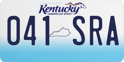 KY license plate 041SRA