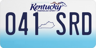 KY license plate 041SRD