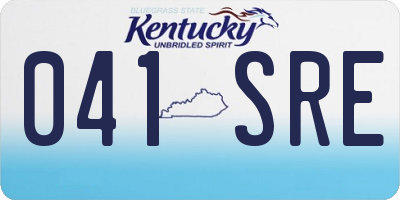 KY license plate 041SRE