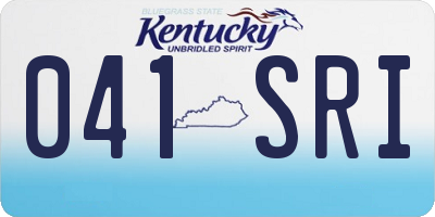 KY license plate 041SRI