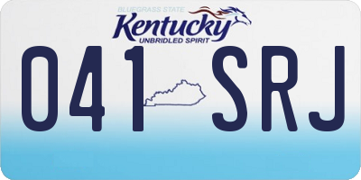KY license plate 041SRJ