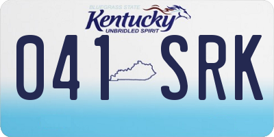 KY license plate 041SRK