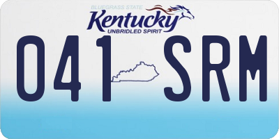 KY license plate 041SRM