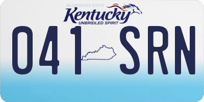 KY license plate 041SRN