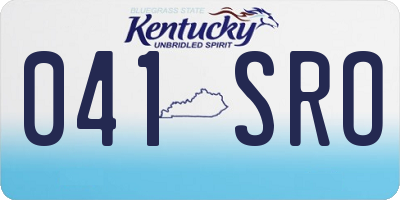 KY license plate 041SRO