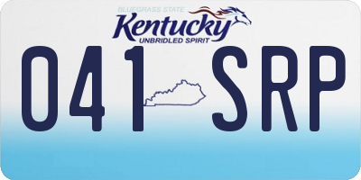 KY license plate 041SRP