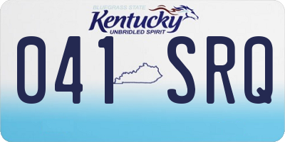 KY license plate 041SRQ