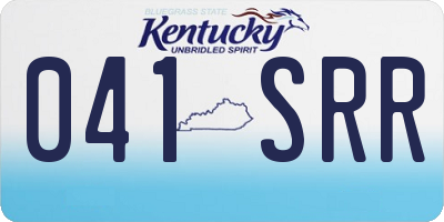 KY license plate 041SRR