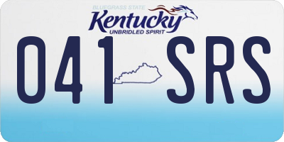 KY license plate 041SRS