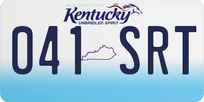 KY license plate 041SRT