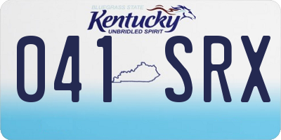 KY license plate 041SRX