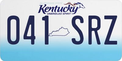KY license plate 041SRZ