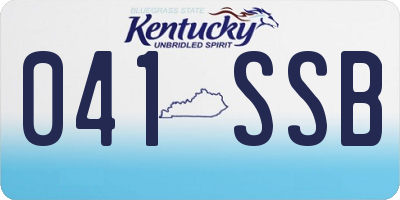 KY license plate 041SSB