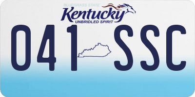 KY license plate 041SSC