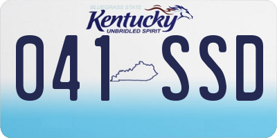 KY license plate 041SSD
