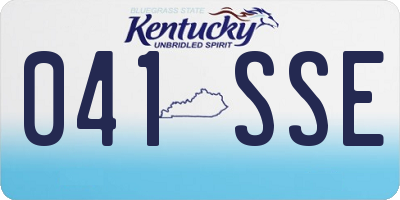 KY license plate 041SSE