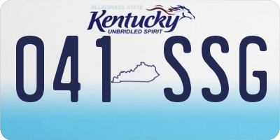 KY license plate 041SSG