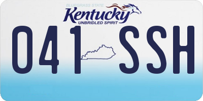 KY license plate 041SSH