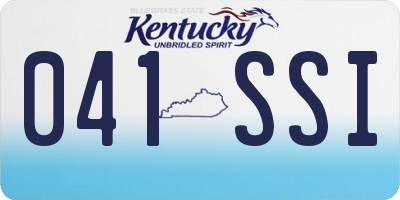 KY license plate 041SSI