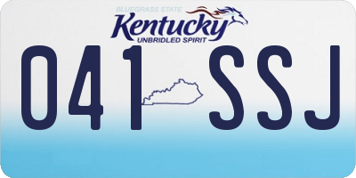 KY license plate 041SSJ