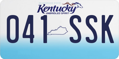 KY license plate 041SSK