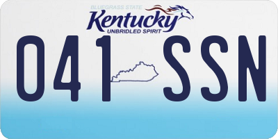 KY license plate 041SSN