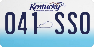 KY license plate 041SSO