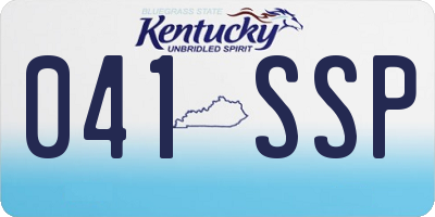 KY license plate 041SSP