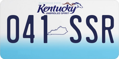 KY license plate 041SSR